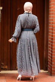 Blue Hijab Dress 2340M - 2