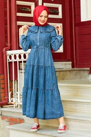 Blue Hijab Dress 245M - 4