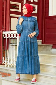 Blue Hijab Dress 245M - 3