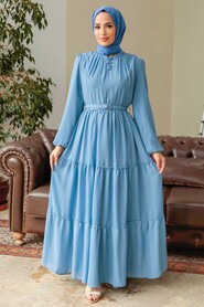 Blue Hijab Dress 57250M - 1
