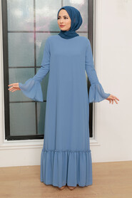 Blue Hijab Dress 5729M - 2