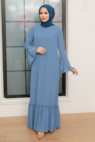 Blue Hijab Dress 5729M - 1