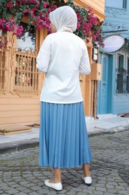 Blue Hijab Dual Suit Dress 1748M - 2