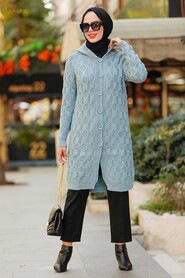 Blue Hijab Knitwear Cardigan 41202M - 2