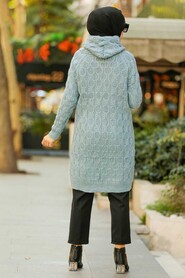 Blue Hijab Knitwear Cardigan 41202M - 3