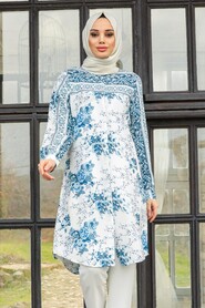 Blue Hijab Tunic 11534M - 1