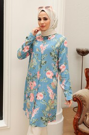 Blue Hijab Tunic 11541M - 1