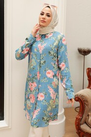 Blue Hijab Tunic 11541M - 3