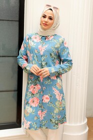 Blue Hijab Tunic 11541M - 2