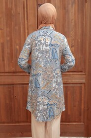 Blue Hijab Tunic 11571M - 2