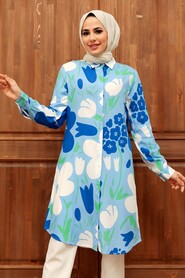 Blue Hijab Tunic 11583M - 2