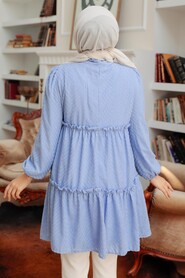 Blue Hijab Tunic 1342M - 3