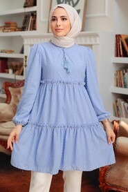 Blue Hijab Tunic 1342M - 2