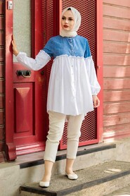Blue Hijab Tunic 17178M - 1