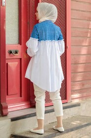 Blue Hijab Tunic 17178M - 3