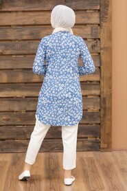 Blue Hijab Tunic 35813M - 2