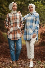 Blue Hijab Tunic 5582M - 3