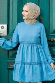 Blue Hijab Tunic 6024M - 1