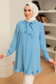 Blue Hijab Tunic 61591M - 1