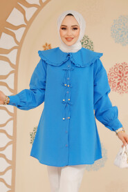 Blue Modest Top 10074M - 2