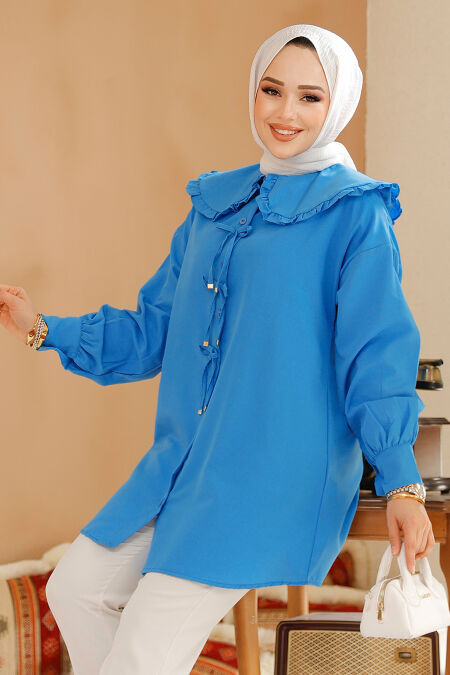 Blue Modest Top 10074M - NEVA STYLE