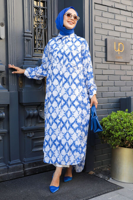 Blue Modest Top 10329M - NEVA STYLE