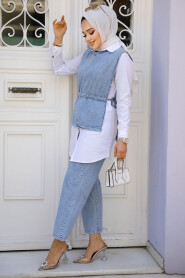 Blue Modest Triple Denim Suit 19116M - 2