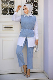 Blue Modest Triple Denim Suit 19116M - 1