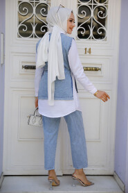 Blue Modest Triple Denim Suit 19116M - 3