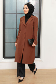 Brown Hijab Blazer Jacket 56950KH - 3