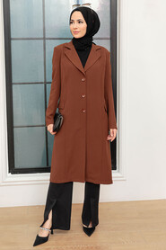 Brown Hijab Blazer Jacket 56950KH - 1