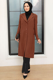 Brown Hijab Blazer Jacket 56950KH - 2