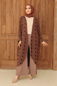 Brown Hijab Cardigan 6330KH - 1