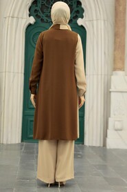 Brown Hijab Double Suit 52331KH - 3