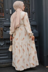 Brown Hijab Dress 10302KH - 3