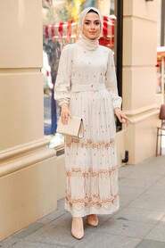 Brown Hijab Dress 10349KH - 1