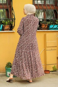 Brown Hijab Dress 1482KH - 2