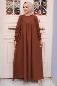 Brown Hijab Dress 23211KH 