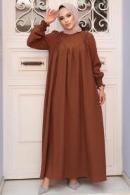 Brown Hijab Dress 23211KH - 2