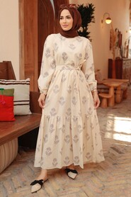 Brown Hijab Dress 2333KH - 1