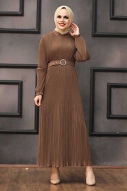 Brown Hijab Dress 2751KH - 1