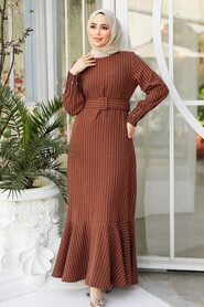 Brown Hijab Dress 51911KH - 2
