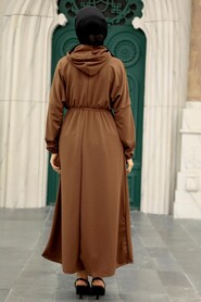 Brown Hijab Dress 5906KH - 2