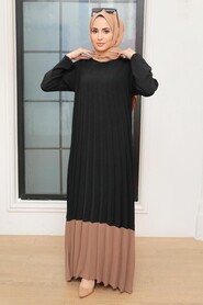 Brown Hijab Dress 7684KH - 1