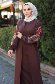 Brown Hijab Dual Suit Dress 2200KH - 2