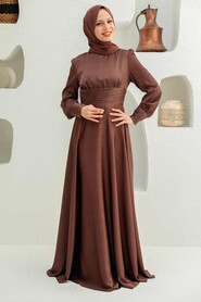  Stylish Brown Modest Wedding Dress 2511KH - 1