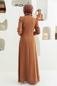  Modern Brown Islamic Bridesmaid Dress 32671KH - 2