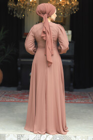 Stylish Brown Islamic Evening Gown 3435KH - 4