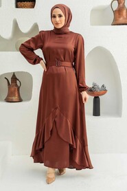  Elegant Brown Muslim Fashion Evening Dress 4566KH - 1
