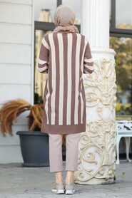 Brown Hijab Knitwear Tunic 22632KH - 2